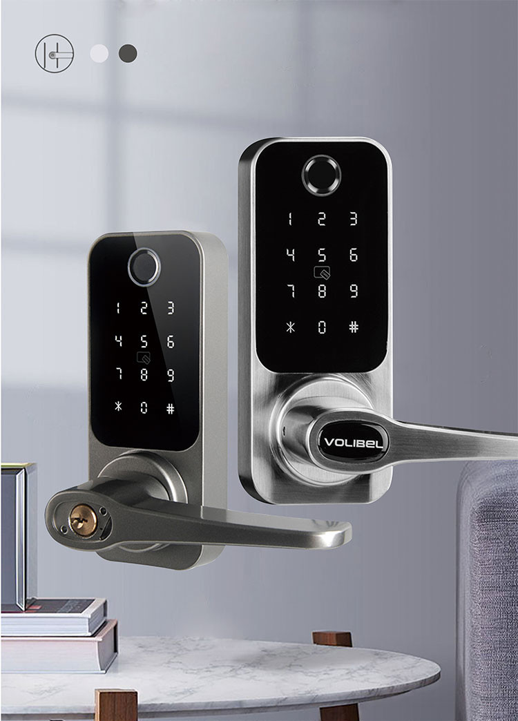 Wireless Front Door Handle Smart Lock ROHS Wifi Deadbolt Door Lock
