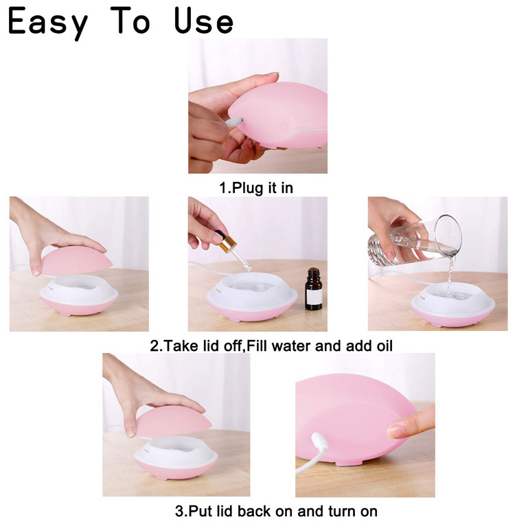 80ml Ultrasonic Cool Mist Aromatherapy Oil Diffuser