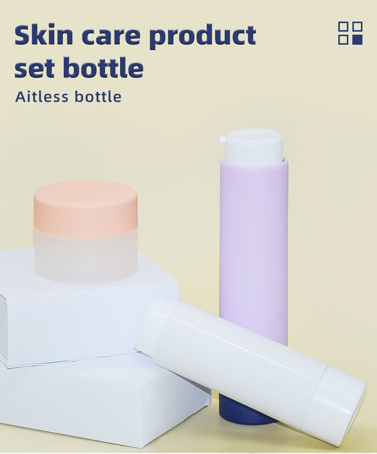 Luxury Skincare Packaging Set Replaceable Bottom Rotary 30ml 50ml PP Airless Bottle 50g PP Cream Jar