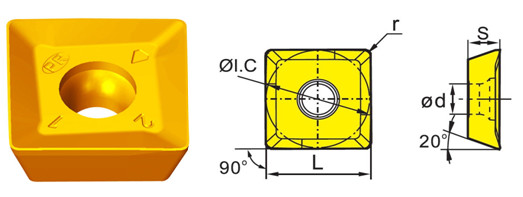 SEET09T308PER,SEET12T3,High Speed Cutting Cemented Carbide Inserts / Carbide Milling Inserts