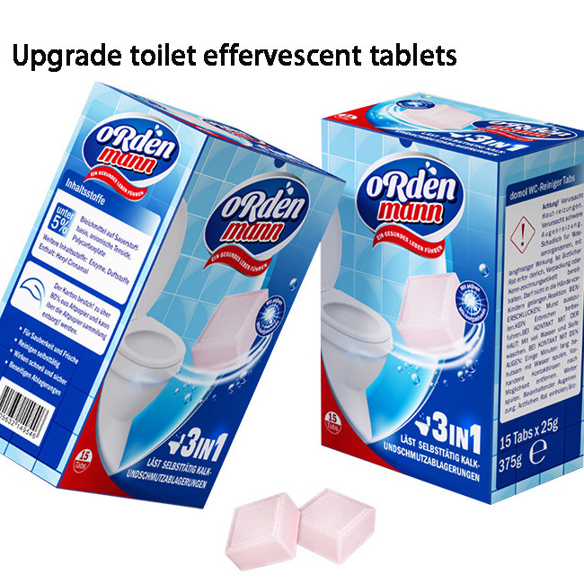 Bathroom Solid Bubble Block Blue Toilet Bowl Cleaner Tablets Customized