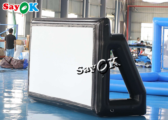 Backyard Movie Screens Airtight Front Projection Inflatable Movie Screen With Pump 3x1.75mH