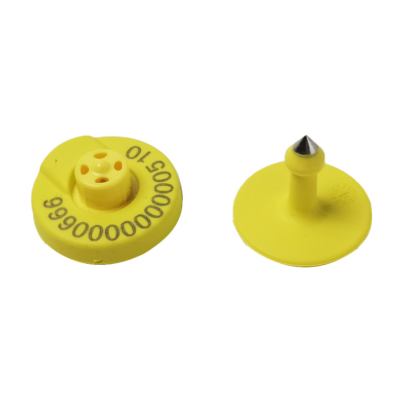 Customizable Color And Frequency RFID Ear Tag For Cow With 2g Weight And 22.5mm Height