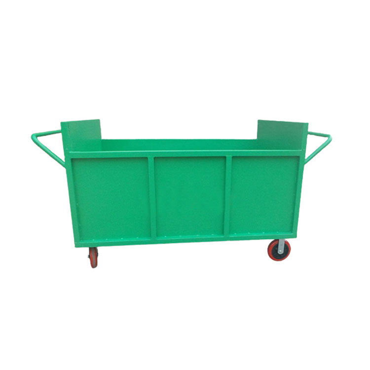 Commercial / Industrial / Construction Square Hand Trailer Rotomolded Steel Truck Cart Trolley With 4 Wheels