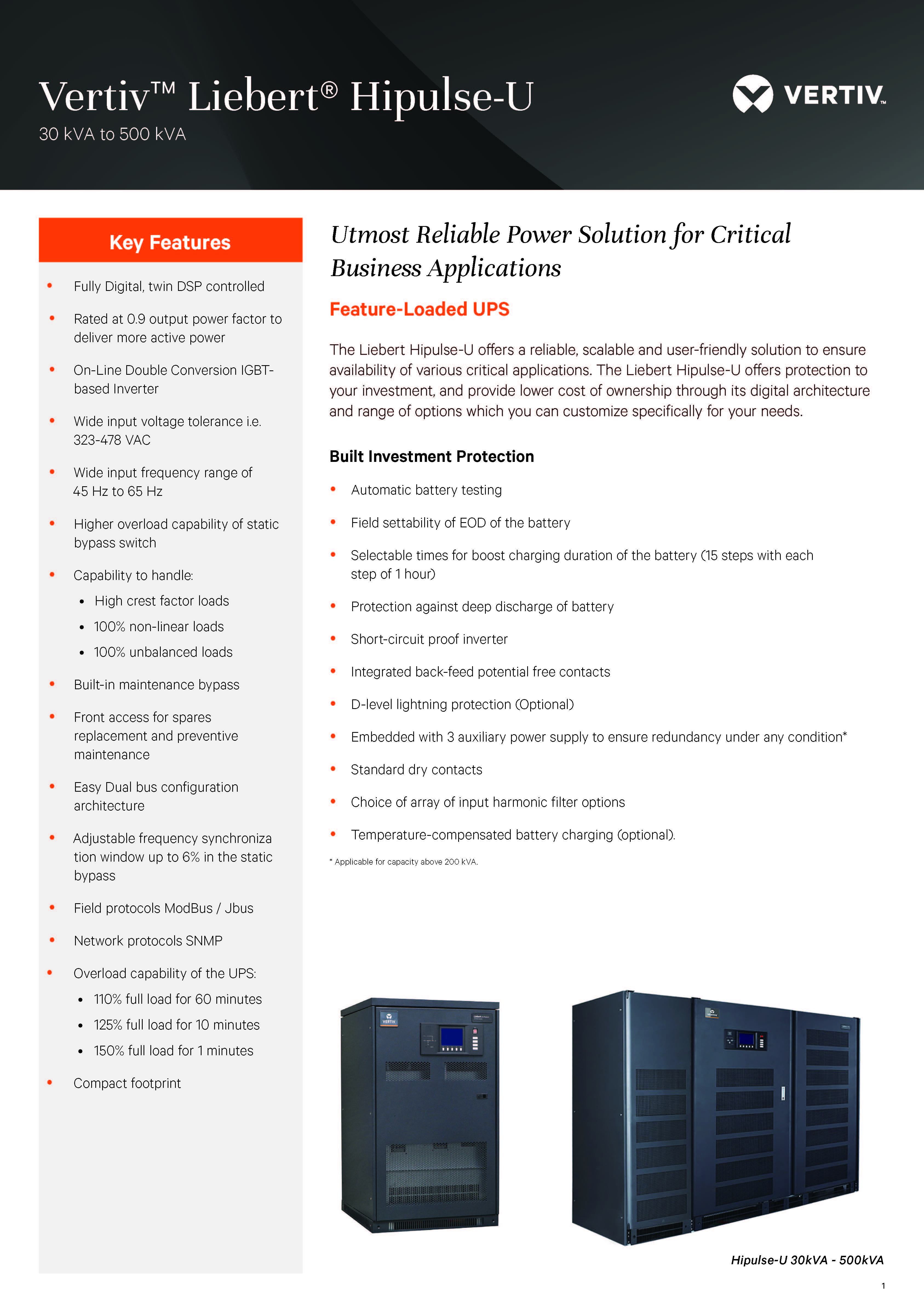Output Power Factor 0.9 80KVA 80KW 500 KW 500KVA 400V THREE PHRASE Pure Sine Wave UPS