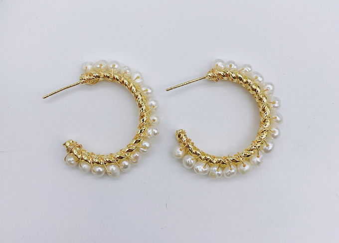 Luxury Baroque Bride Earring For Women Euramerican Palace Vintage Pop Pearl Earrings Natural Baroque Pearl Earring Set