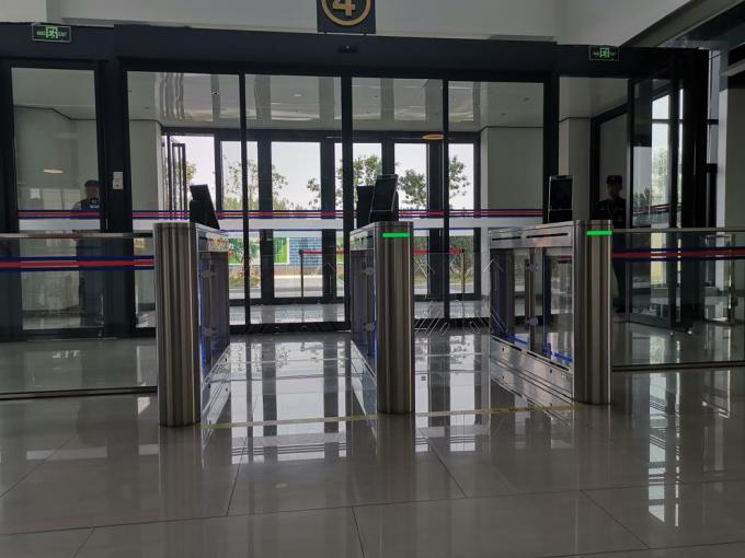Factory Application Pedestrian Swing Gate Turnstile  With Card And Qr Code 2
