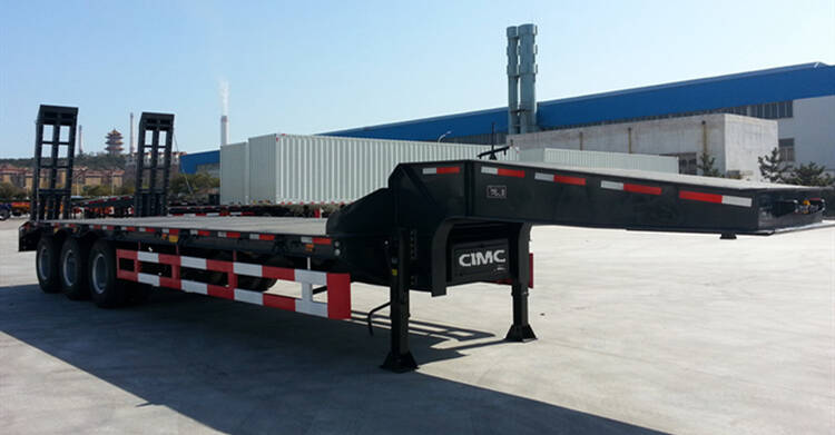 80 Ton Hydraulic Low Bed Trailer Excavator Heavy Load Trailer - CIMC 
