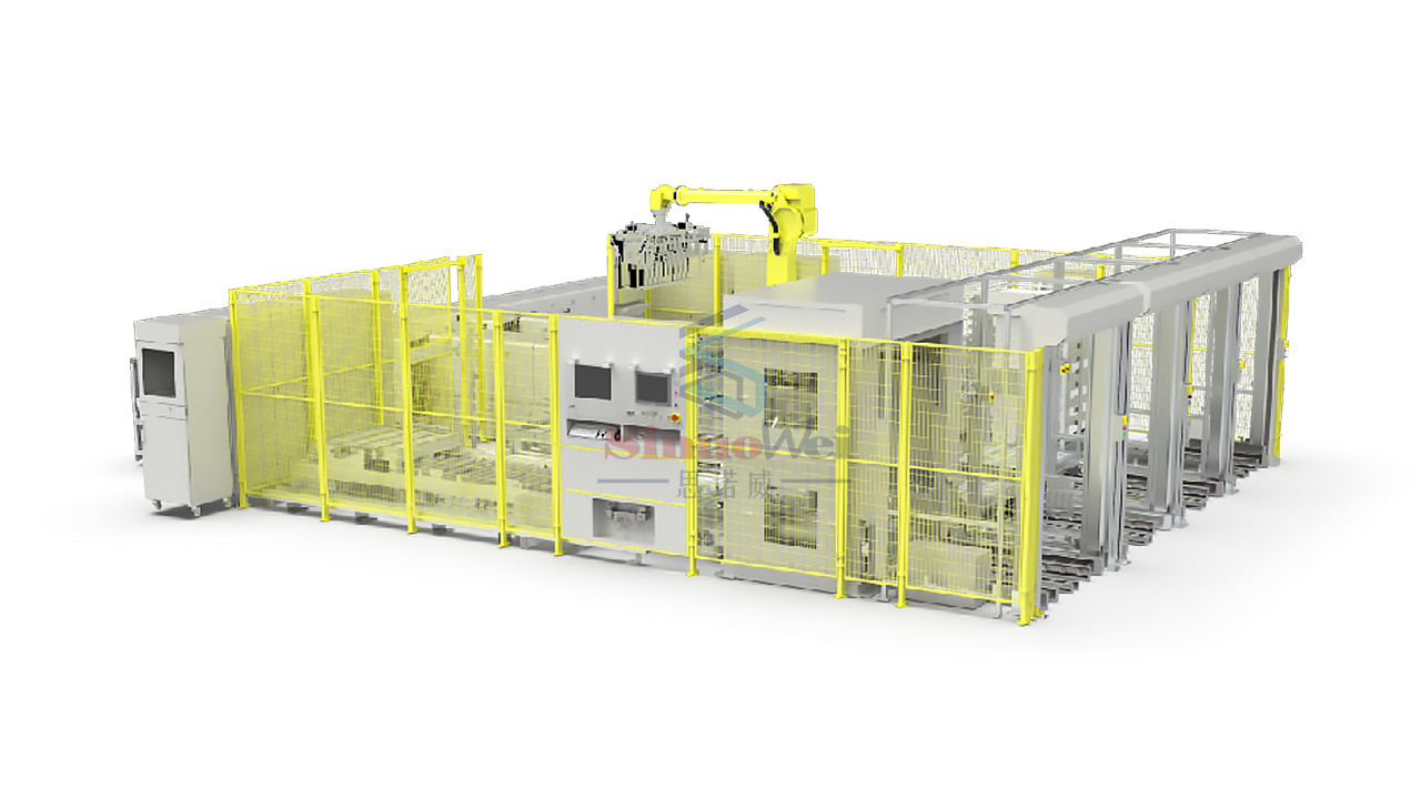15PPM Square Cell Baler Power Battery Assembly Line 11000 X 8100 X 4000MM