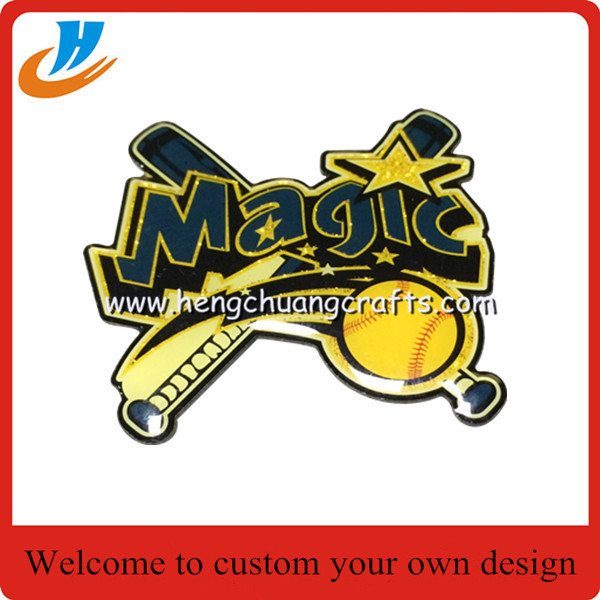Offset process baseball badges,fast production baseball metal lapel pin