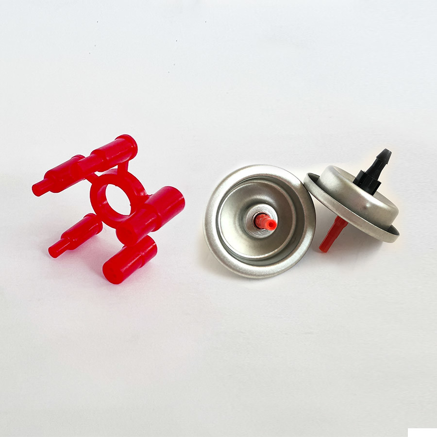 Custom Logo Butane Torch Fill Valve With Adapter Tinplate Mounting Cup