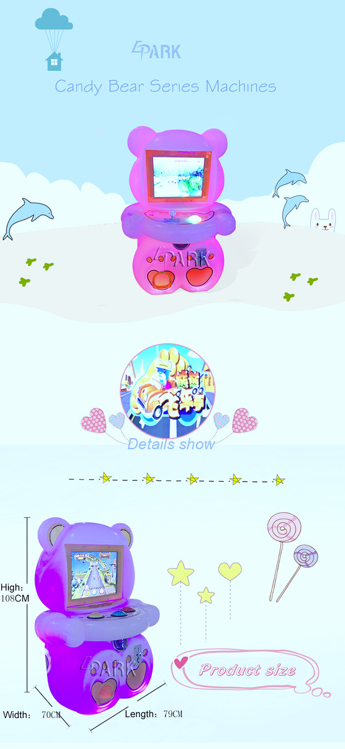 Children Coin Operated Candy Bear Game capsule vending Machines For Amusement Park
