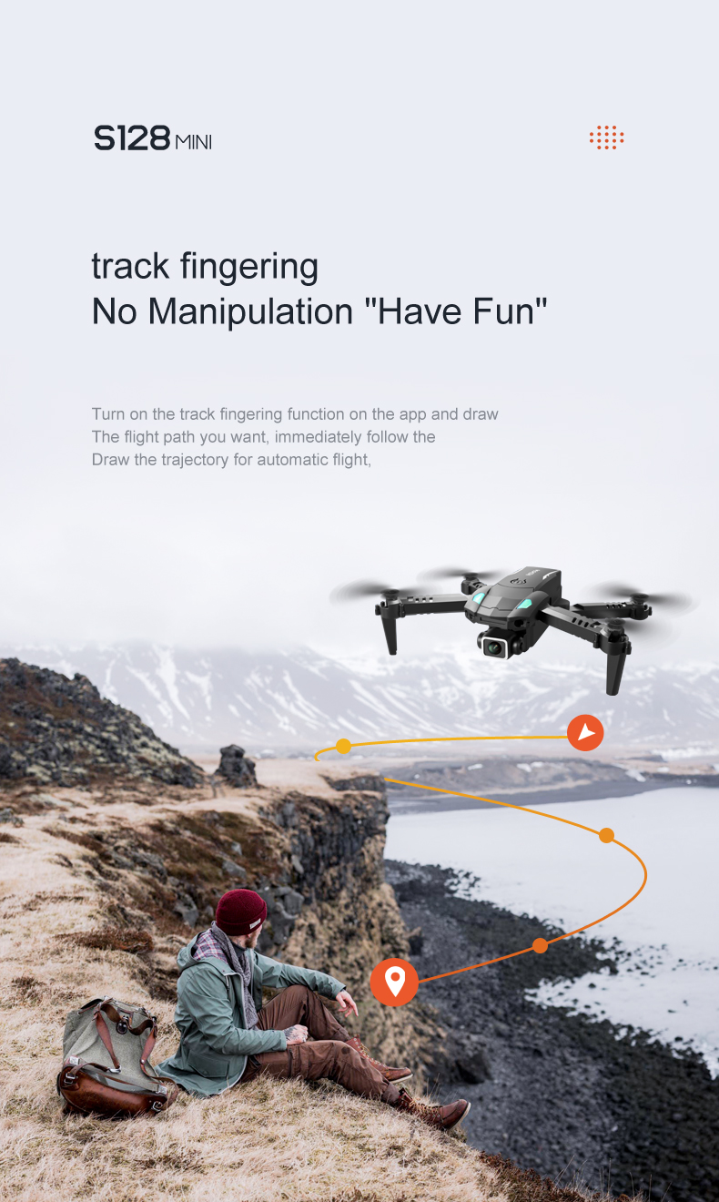 Maximum Flight Time S128 Mini Drone Portable 4k Dual Camera Obstacle Avoidance Take Off Landing Wifi Rc Drone
