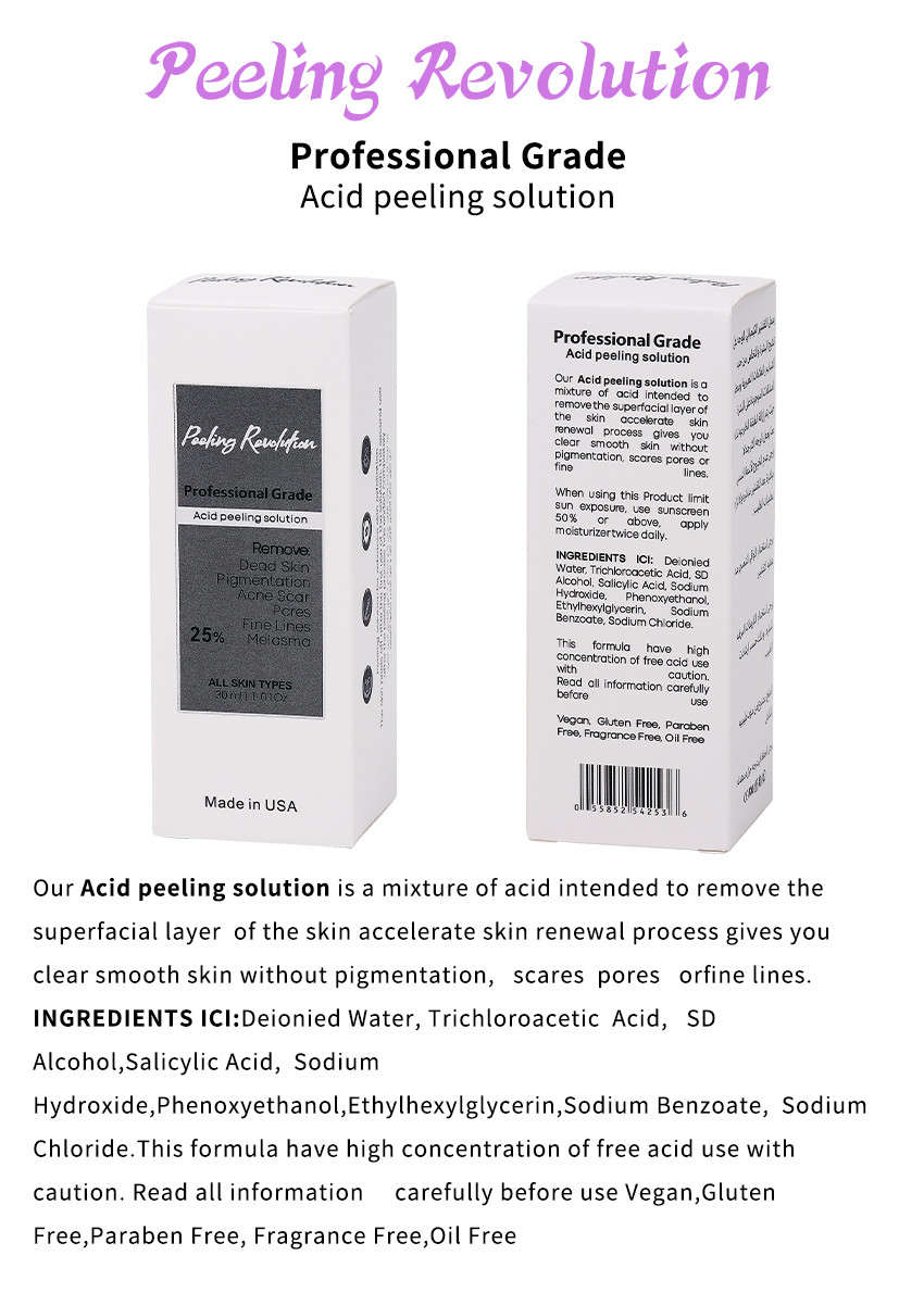 Skin Exfoliating Serum 15% Peeling Solution Professional Grade Skin Peeling Serum