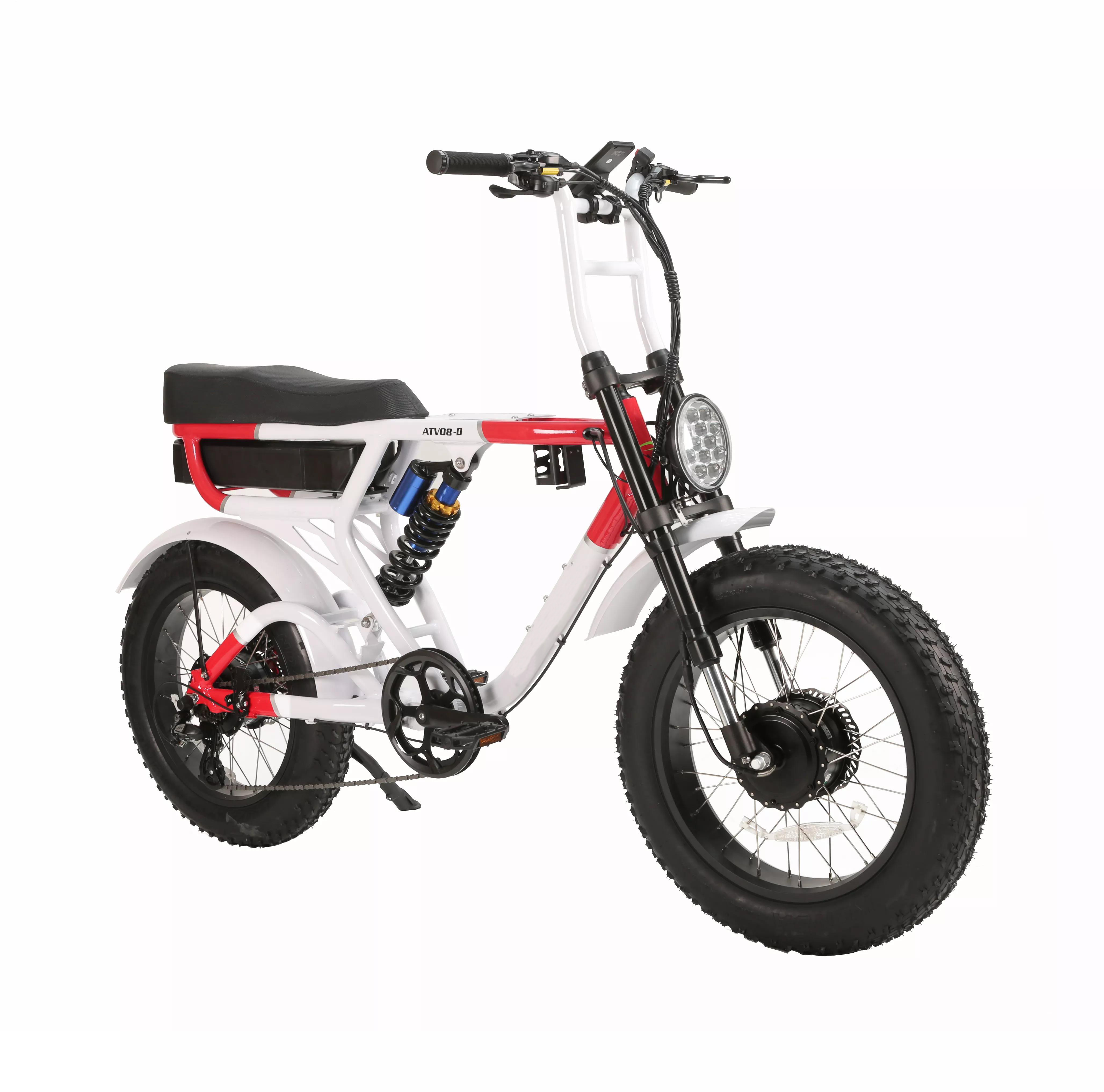 26 inch E Bike with 13ah Battery Capacity Mid Suspension and 1000W Bafang Dual Motor