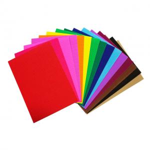 Buy cheap A4 Size Plain Coloured Corrugated Cardboard Sheets DIY Material 165gsm-265gsm product