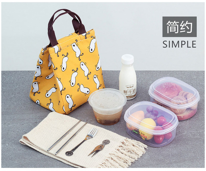 L19*D17cm Silk Printing Insulated Lunch Cooler Bags