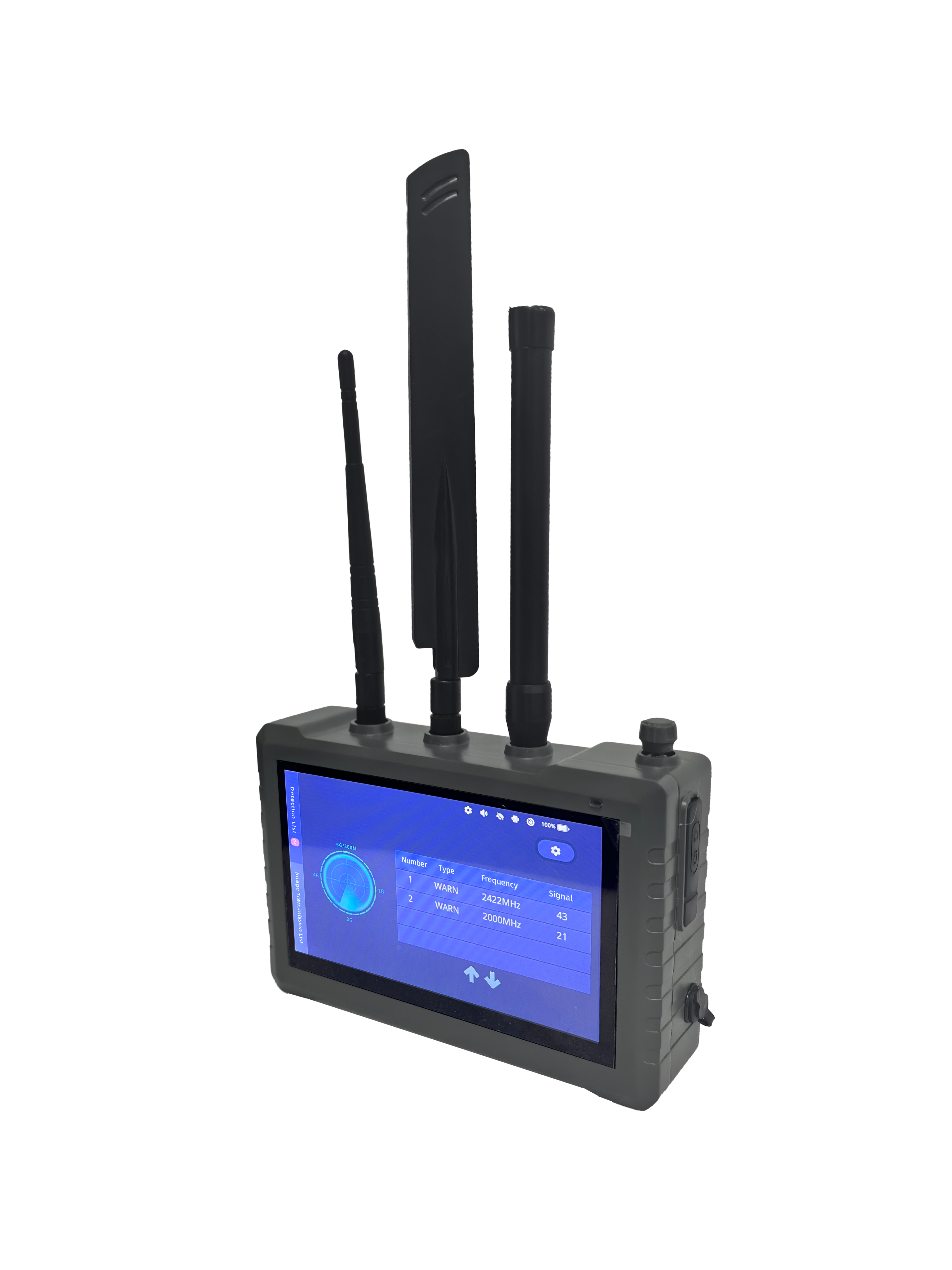 1.5km 70MHz-6.2GHz Full-band Drone Detector 500MHz-6GHz FPV Full Coverage Video Captureand Storage 1+N Working Mode With Watches Team Collaboration