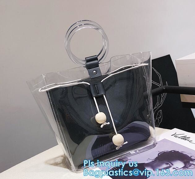 Beauty Flower Color PVC tote shopping bag, PVC Coating 600D Polyester Tote Bag Grocery Bag with Zipper Closing, handle