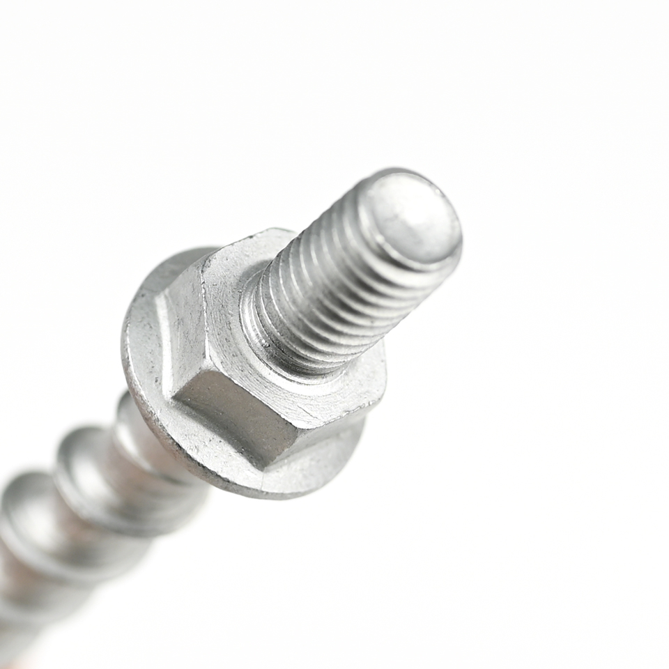 ZINC Finish Stainless Steel Hex Flange M8 70mm Anchor Bolt Screw Concrete Bolt Inox Tornillos Para Hormigon