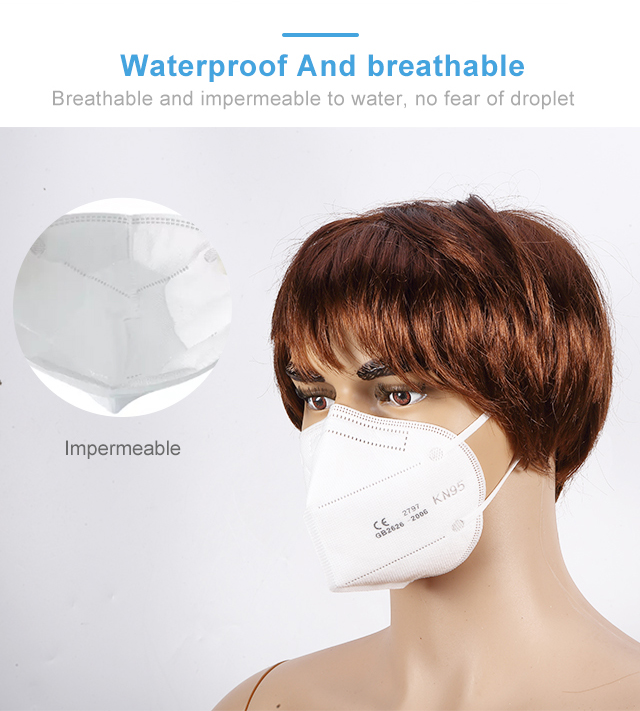White List Product CE Certificates FFP2 5 Layers Disposable KN95 Face Mask
