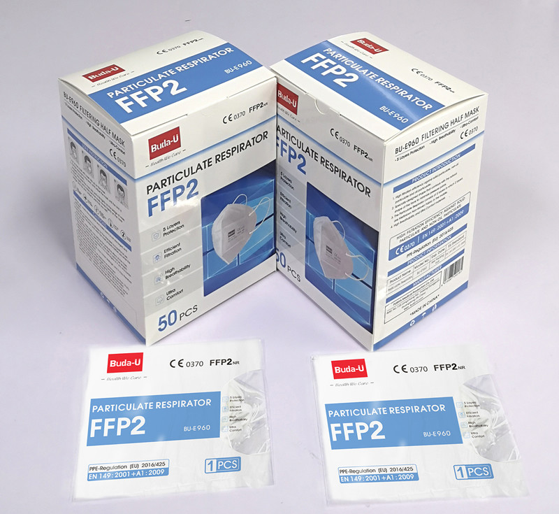 BU-E960 5Ply FFP2 NR Particulate Respirator Mask For Men And Women , Meets PPE Standard