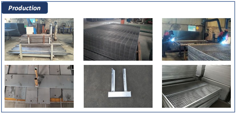 Canada Event Temporary Fence Hire Imported 6'x10' construction fencing panels mesh 2"x4"x8 ga wire coated RAL3004