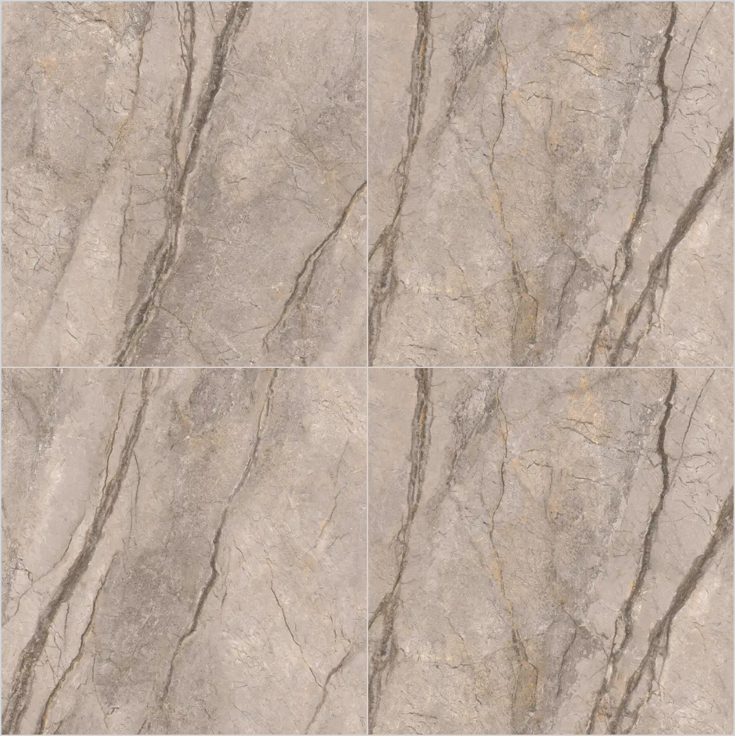 Brown Marble 1200x1200mm Polished Sintered Stone Slabs For Living Room And Restaurant