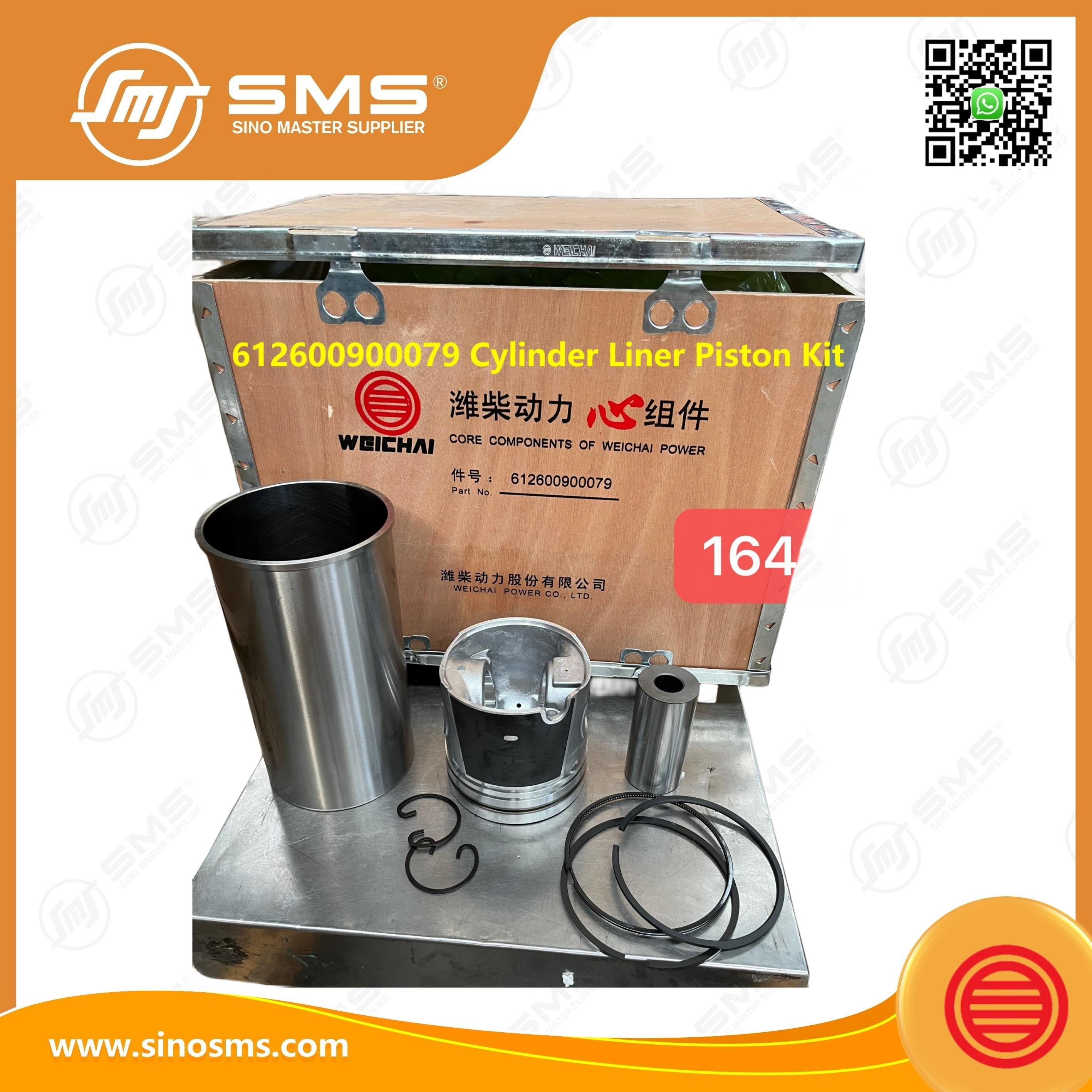 Cylinder Liner 612600900079 WEICHAI Engine Parts Piston Ring Piston Pin WP10