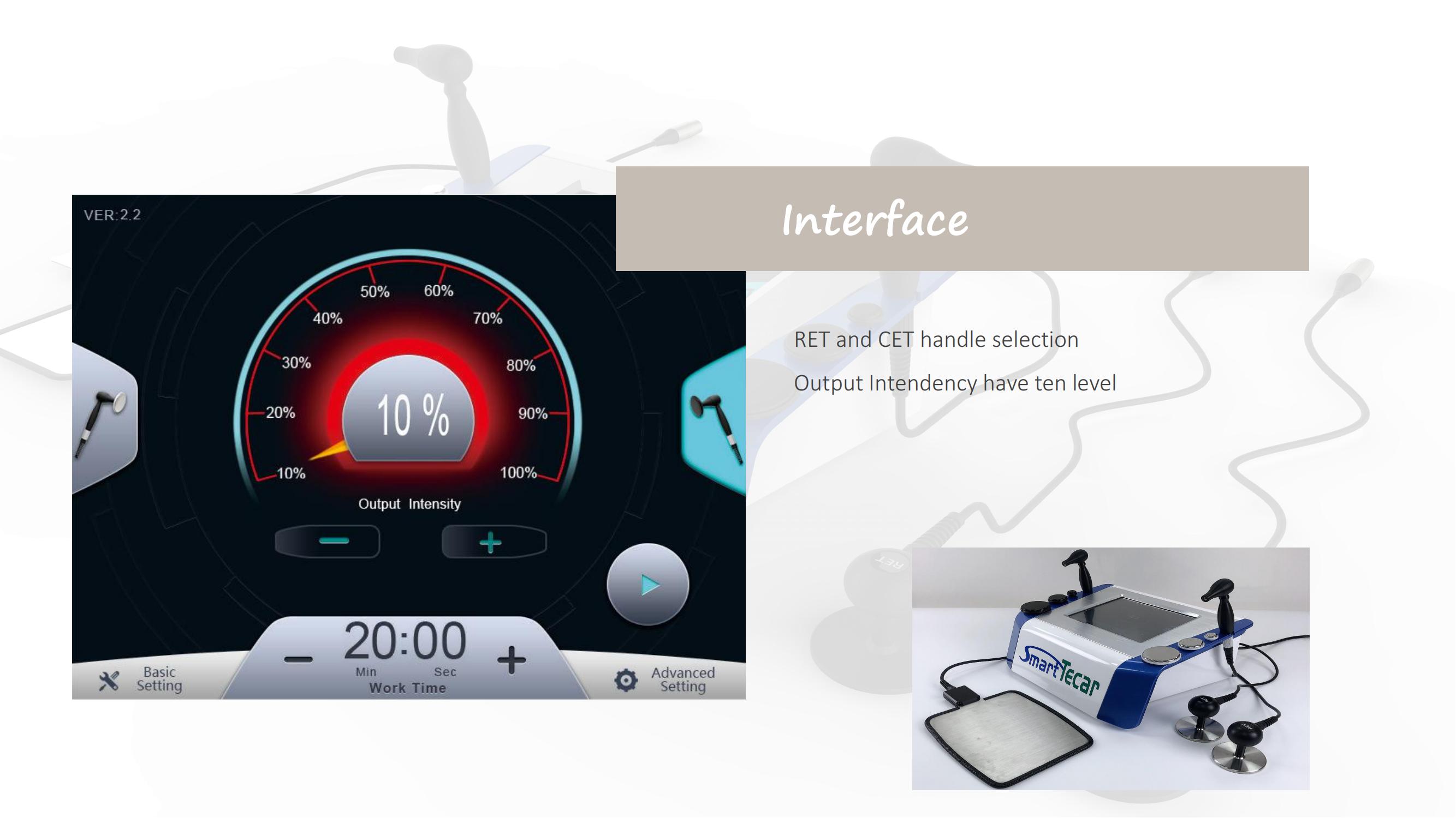RET CET treatment of muscle recoveryfat burning and fat reductionhigh quality tecar machine shockwave therapy equipment