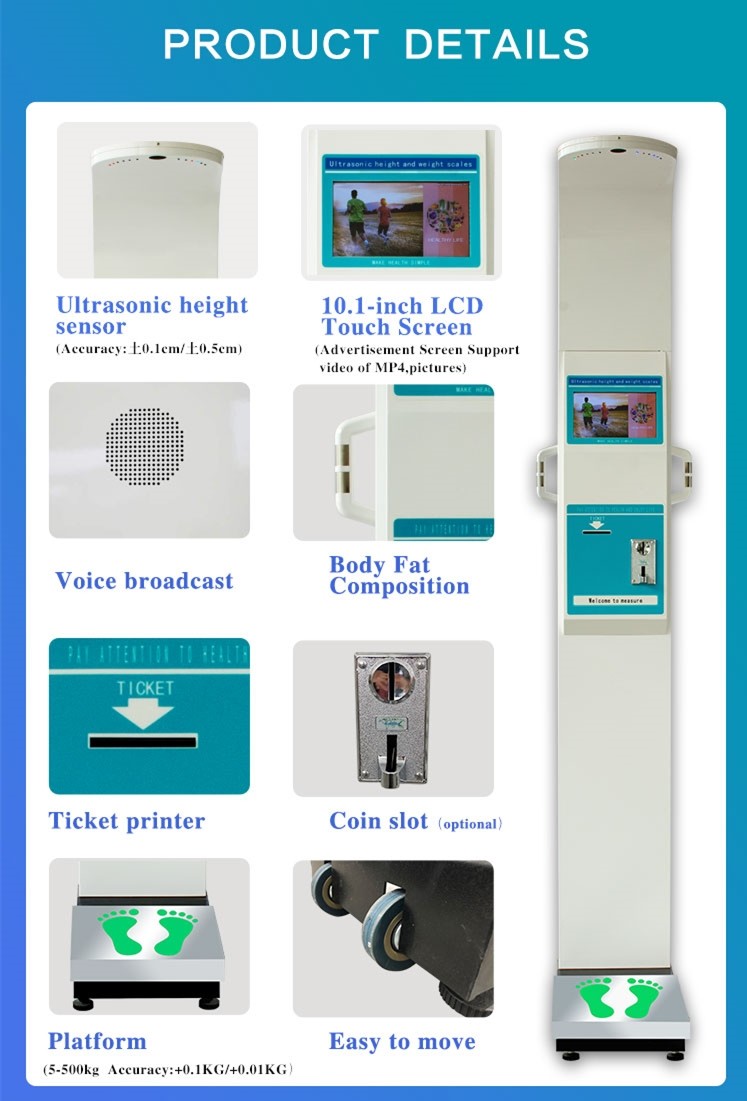 Eletronic Balance Body Composition Analyzer Machine , White Medical Body Composition Analyzer