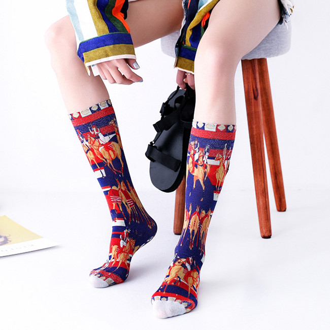 Fashion Novelty Unisex Blank Sublimation Socks Custom Digital 3D Printed Socks