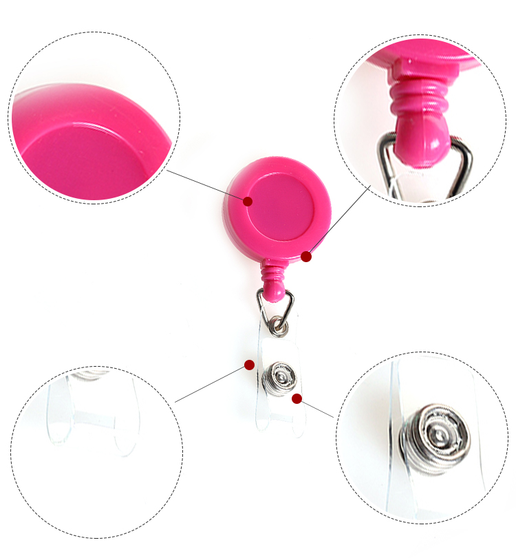 Deyi Badge Reel Badge Holder Retractable Clip Colored Retractable with Belt Clip for Teachers, Students, Office