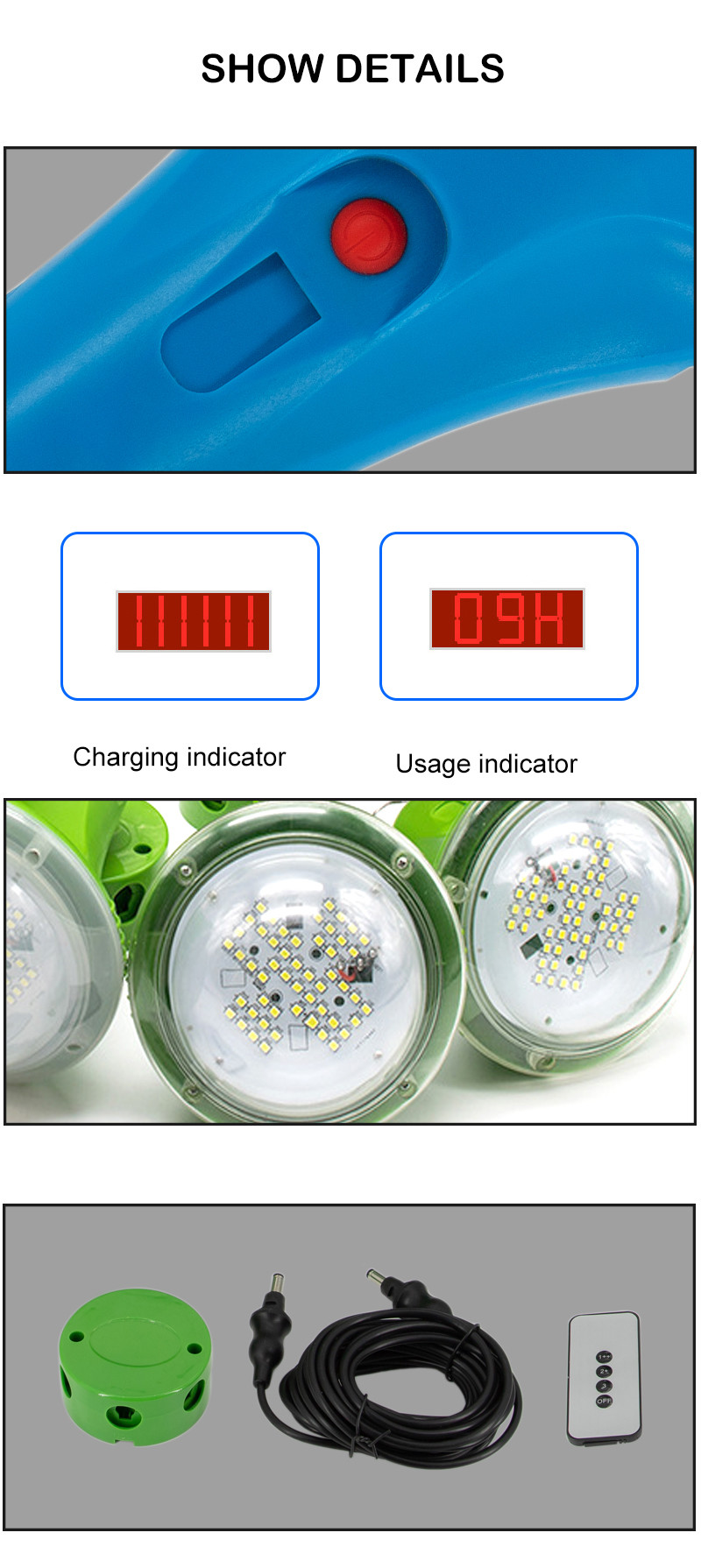 Portable Solar Home Lighting System 25W Battery 6V MultiFunction Power Station