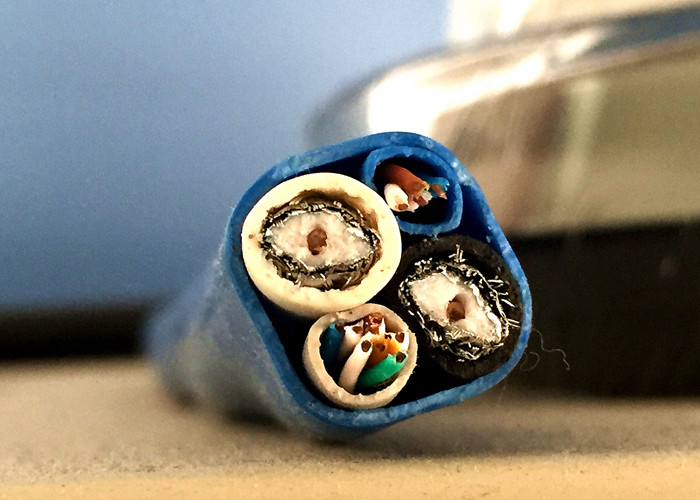 RG6U+CAT5E 75 Ohm Coaxial Cable 4 Core Complex With Lan Cable CATV CCTV
