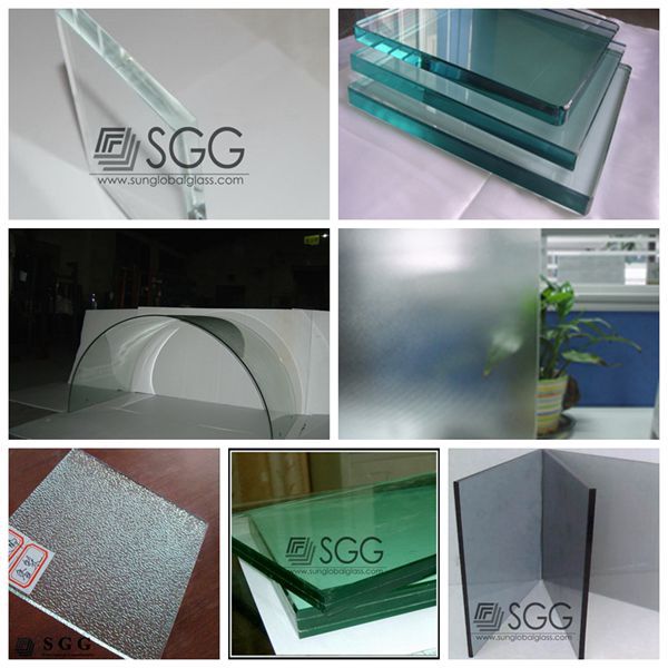 customized size curved glass sheet