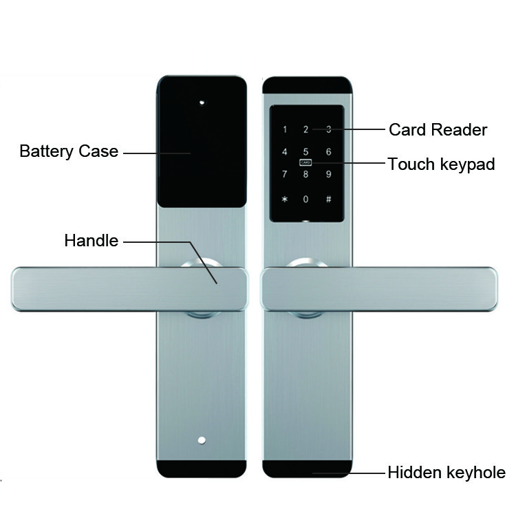 WiFi SS DC6V AA Smart Biometric Lock 50mm Thickness Digital Keyless Lock