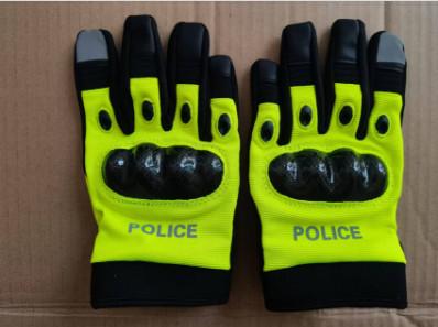 Leather Military Police Gloves Fluorescent Full-Finger Special Forces Duty