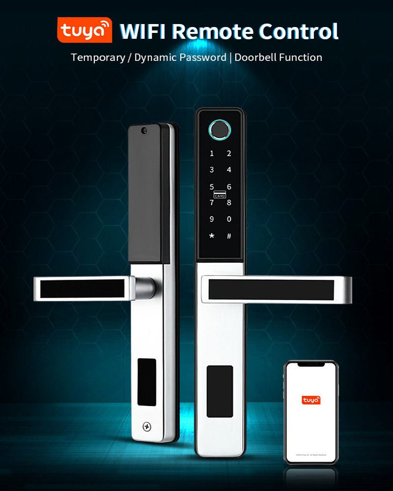 TT Lock Smart Fingerprint Door Lock S874 With Tuya APP Sliding Door Lock