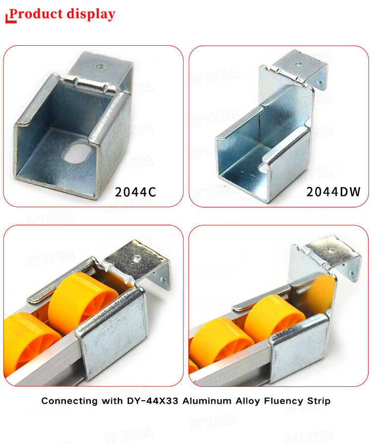 Zin Plating Metal Roller Track Hardware Mounting Bracket For Joint Pipe System