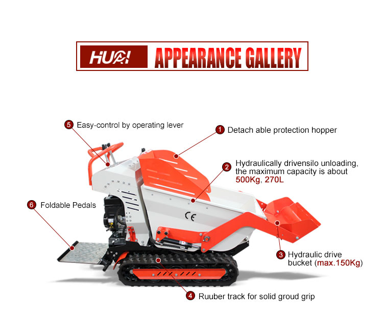 CE Certified Construction Site Dumper Truck with Customized Crawler and OEM Service