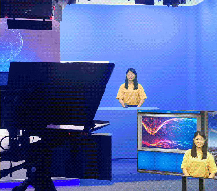 Broadcast Teleprompter with Tripod and Remoter 24inch Single Screen Built-in Prompter