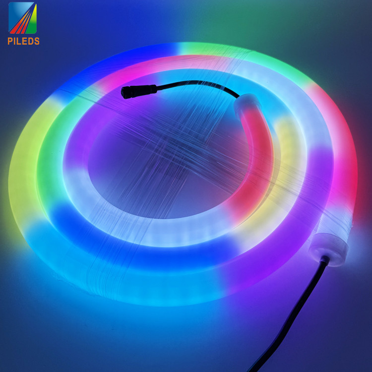 30mm Diameter 360 Degree Flexible LED Neon Strip Tube IP66 Length Silicone Body for Bar Club Christmas Decorations Holiday Lighting