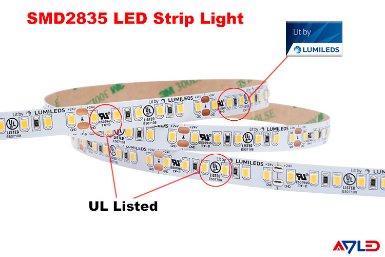 Outdoor High Lumen Dimming LED Strip Lights SMD2835 3000k 4000k 6500k
