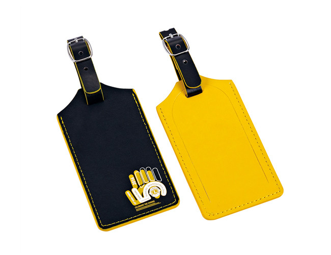 IMEGA PU Leather Travel Luggage Tag Rectangle Customized Personalized Baggage Tag