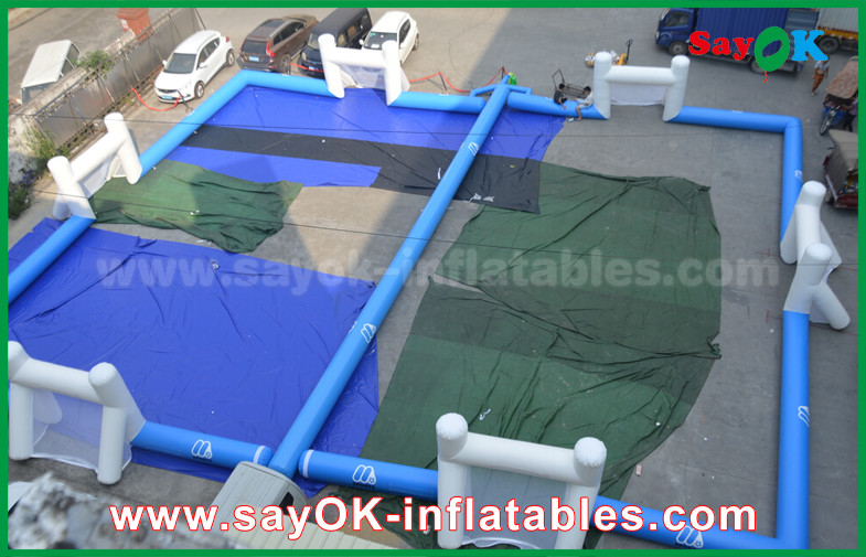 Inflatable Ball Game Durable Tarpaulin Inflatable Football Playground , Portable Inflatable Soccer Field