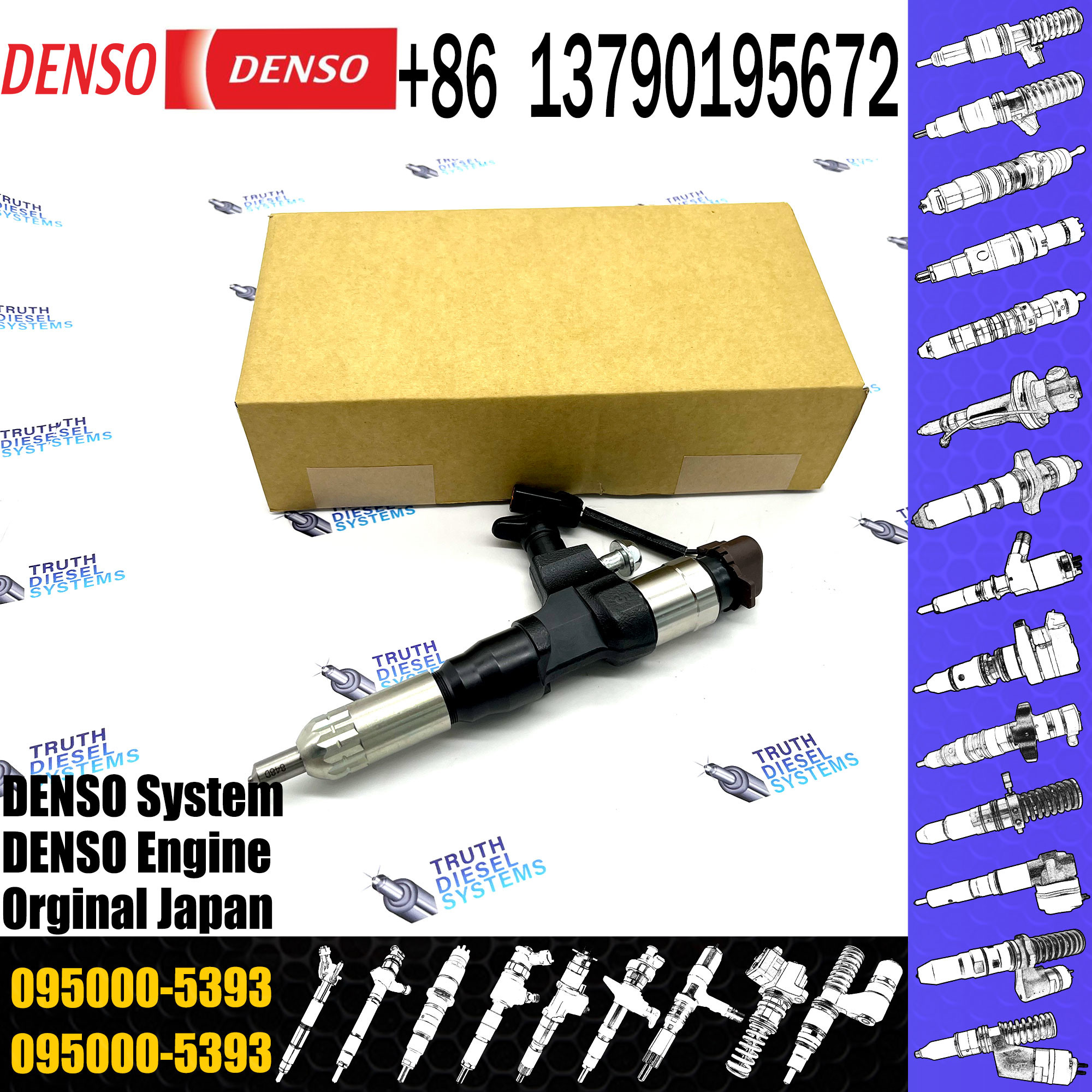 Common Rail Fuel Injector 095000-5391 Fuel Injectors 095000-5392 095000-5393 For Hino PC11 4HK1 6HK1 0950005391