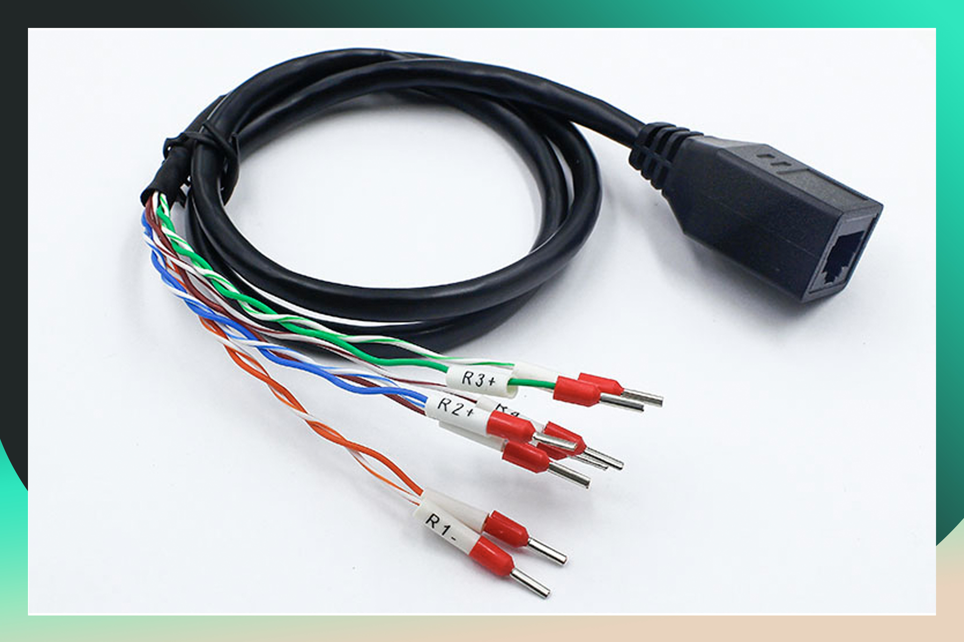 180°Orientation RJ45 Patch Cable Female Socket To Cold Pressed BC OFC CCC