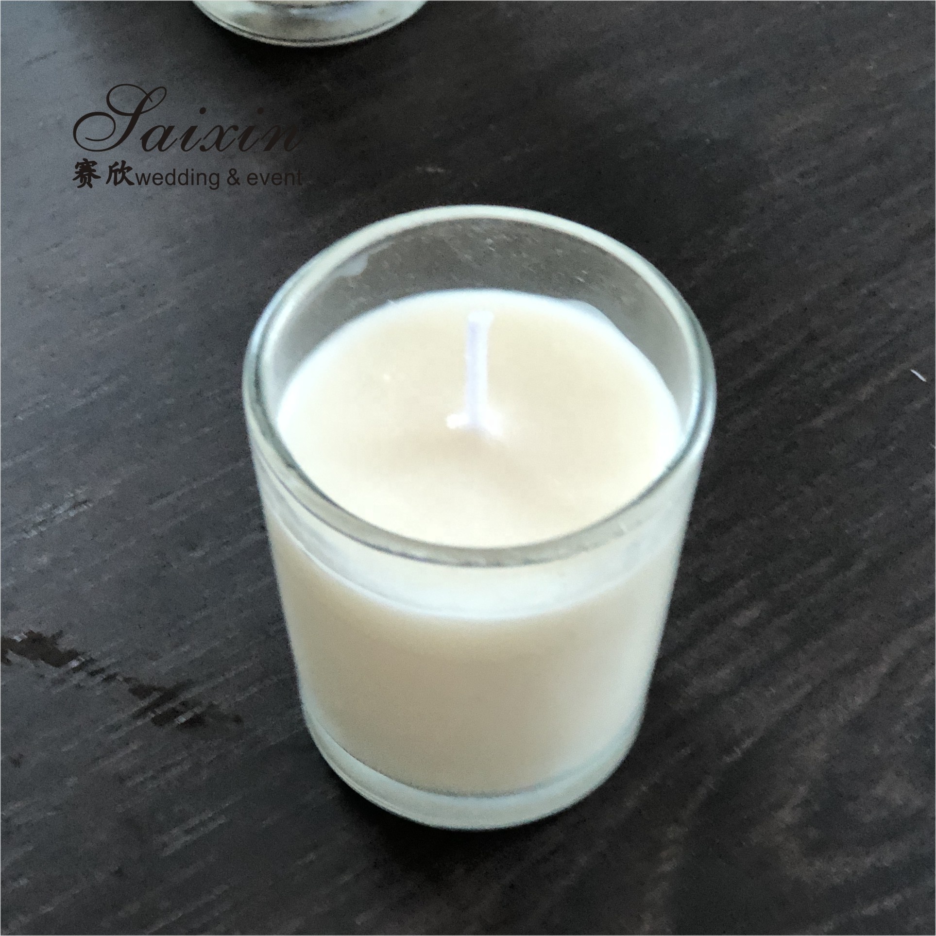 SX-C014 Wholesale Cheap Event Decor Tealight Glass Cup Real Wax Candle
