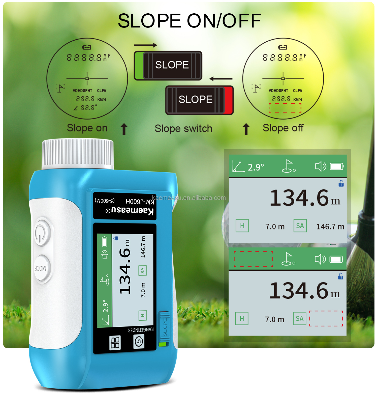 J1500m Multifunction Laser Distance Meter Handheld Measure Level Calculate for Construction Golf Hunting